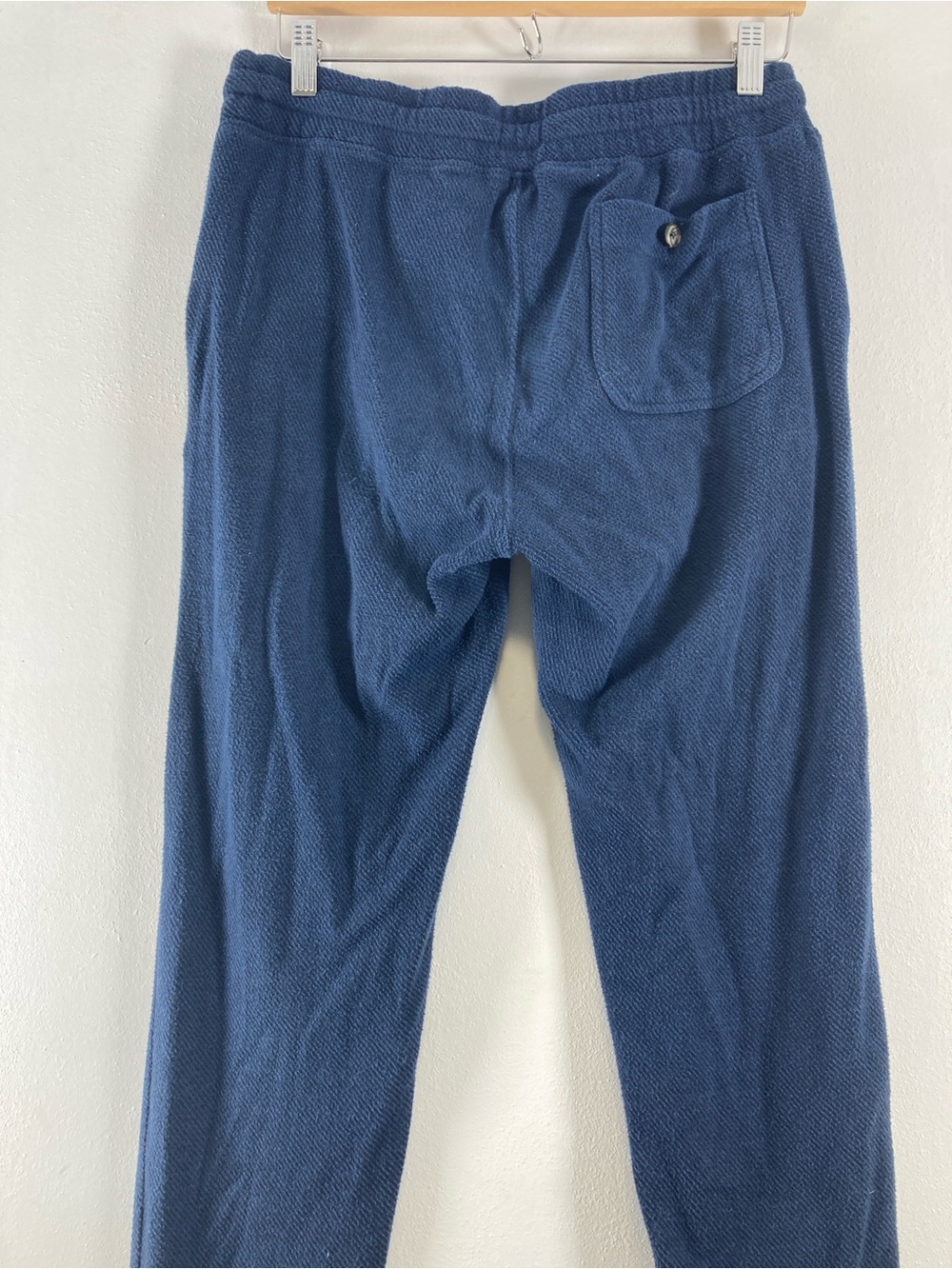Faherty Legend Sweatpant Mens Navy Knit Joggers Small Pocket Sport Drawstring - Picture 13 of 16